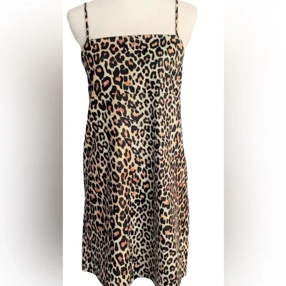 ZARA‎ TRAFALUC  LEOPARD SQUARE NECK STRAPPY MINI DRESS SIZE MEDIUM - Picture 5 of 12